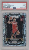 Amen Thompson from the 2023-24 Panini Prizm set featuring a Fast Break parallel graded by PSA and given an overall grade of 9.