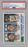 Bob Bonner/Cal Ripken/Jeff Schneider from the 1982 Topps set graded by PSA and given an overall grade of 7.