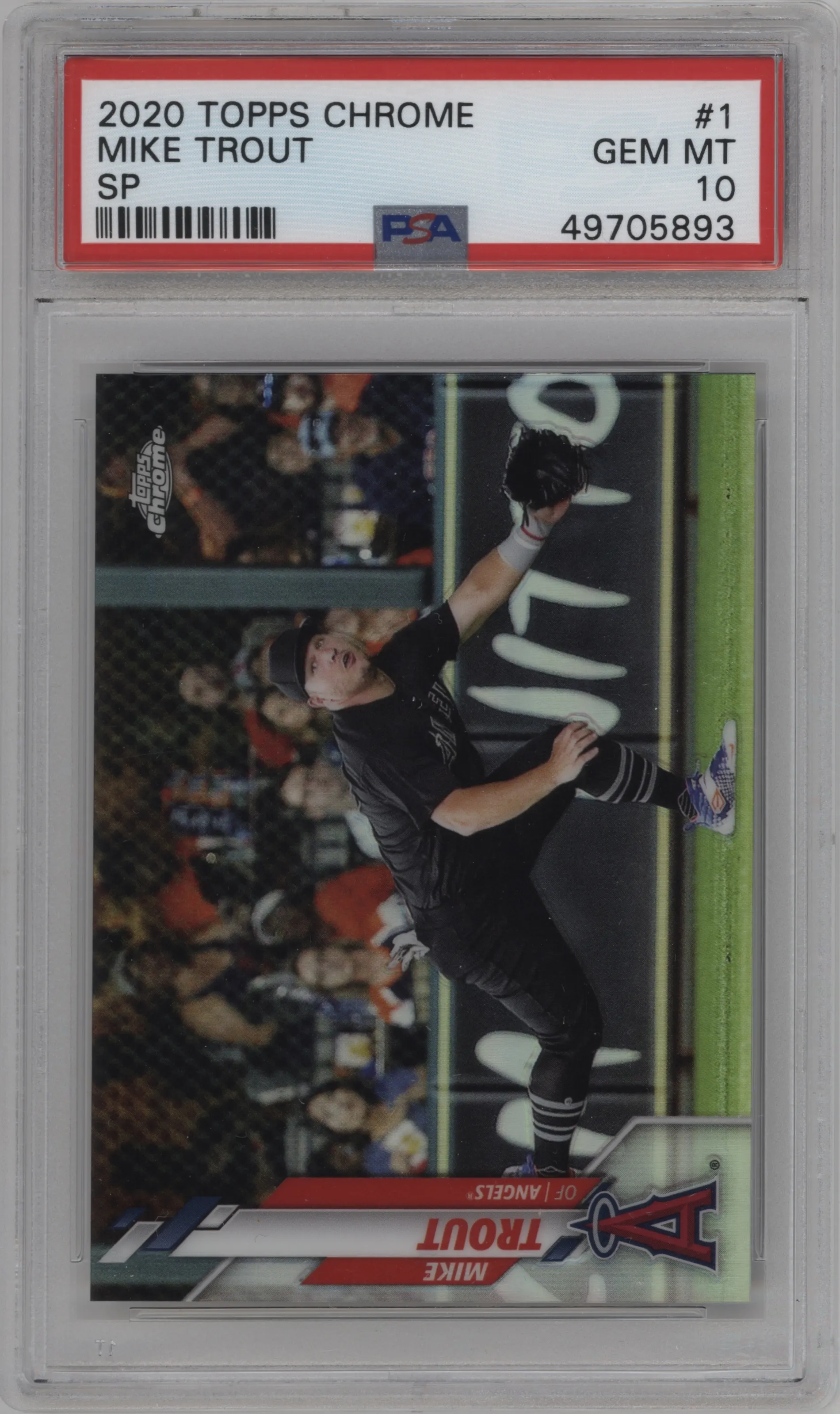 2020 Topps Chrome SP Variation Mike Trout #1 PSA 10