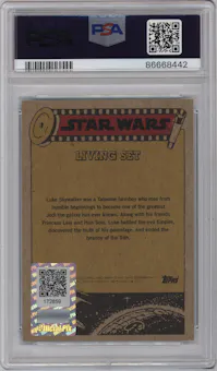 Mark Hamill from the 2020 Topps Living Star Wars set graded by PSA and given an overall grade of 10.