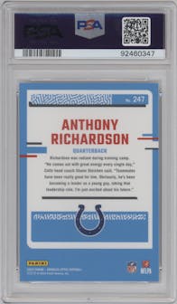 Anthony Richardson from the 2023 Donruss Optic set graded by PSA and given an overall grade of 10.