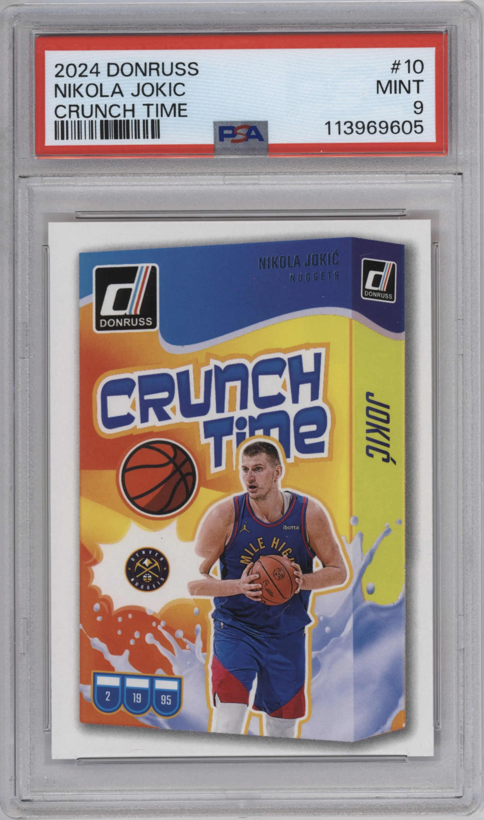 2024 Panini Donruss Crunch Time Nikola Jokic #10 PSA 9