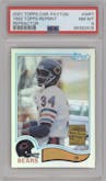 Walter Payton from the 2001 Topps Chrome set graded by PSA and given an overall grade of 8.