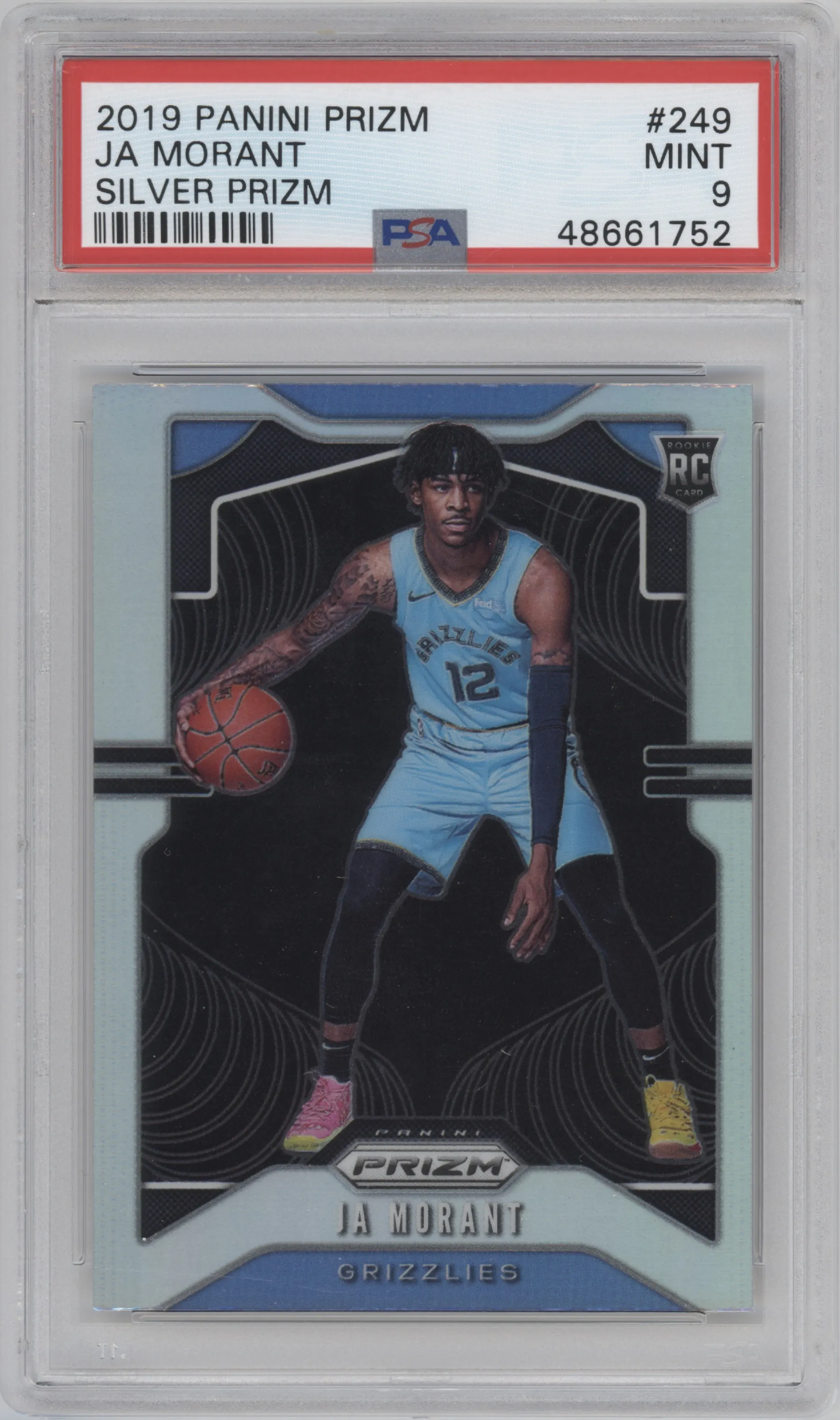 2019 Panini Prizm Ja Morant Silver Prizm PSA 9