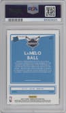 LaMelo Ball from the 2020-21 Panini Donruss Optic set featuring a Holo parallel graded by PSA and given an overall grade of 10.