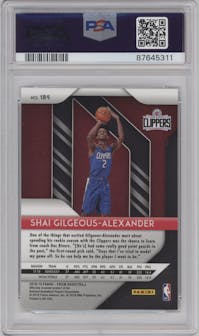 Shai Gilgeous-Alexander from the 2018-19 Panini Prizm set graded by PSA and given an overall grade of 9.