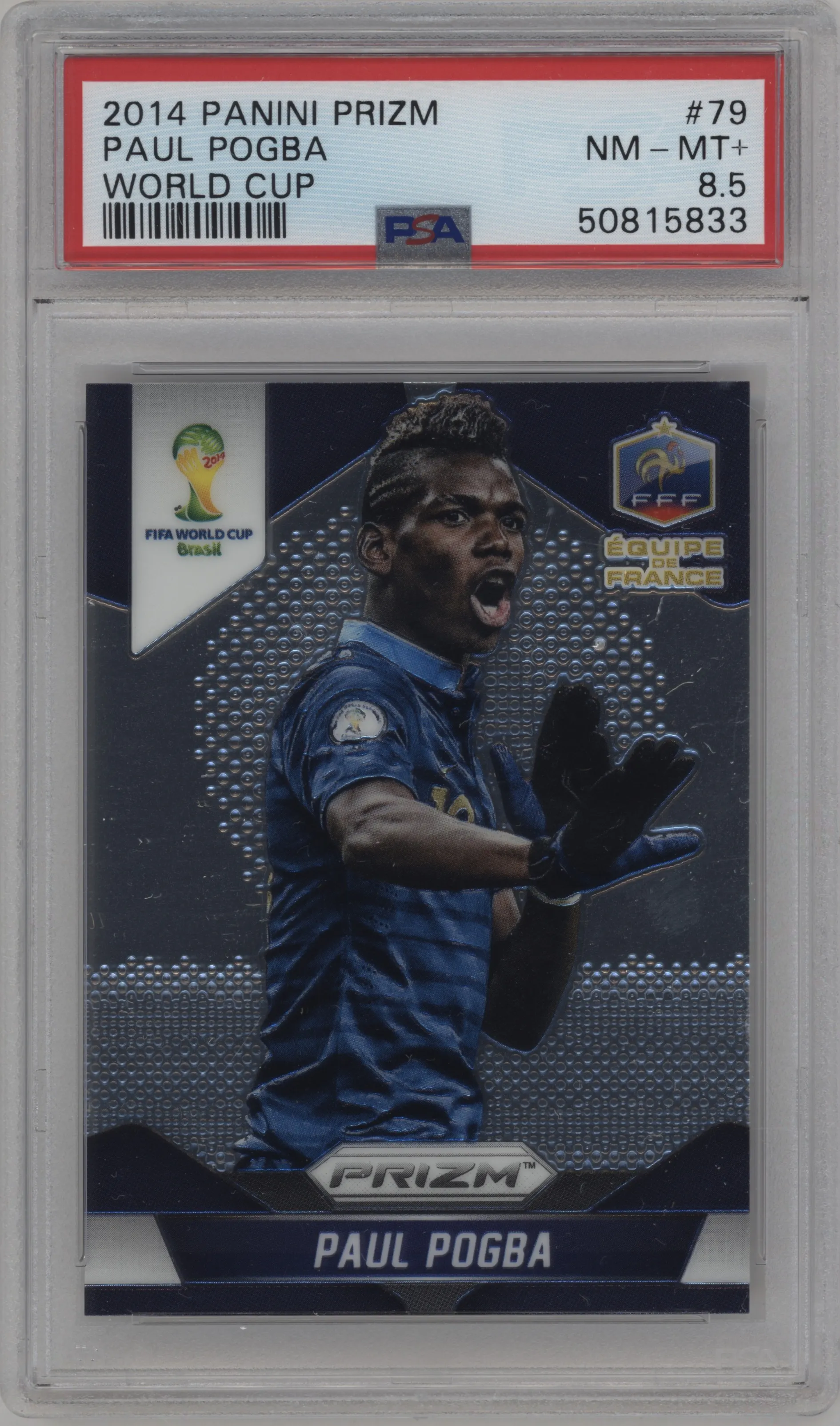 2014 Panini Prizm World Cup France Paul Pogba PSA 8.5