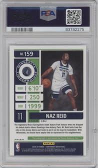 Naz Reid from the 2019-20 Panini Contenders set featuring a Premium Edition parallel graded by PSA and given an overall grade of 9.
