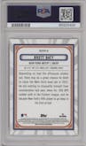 Brett Baty from the 2023 Bowman  set featuring a Orange Refractor parallel graded by PSA and given an overall grade of 10.