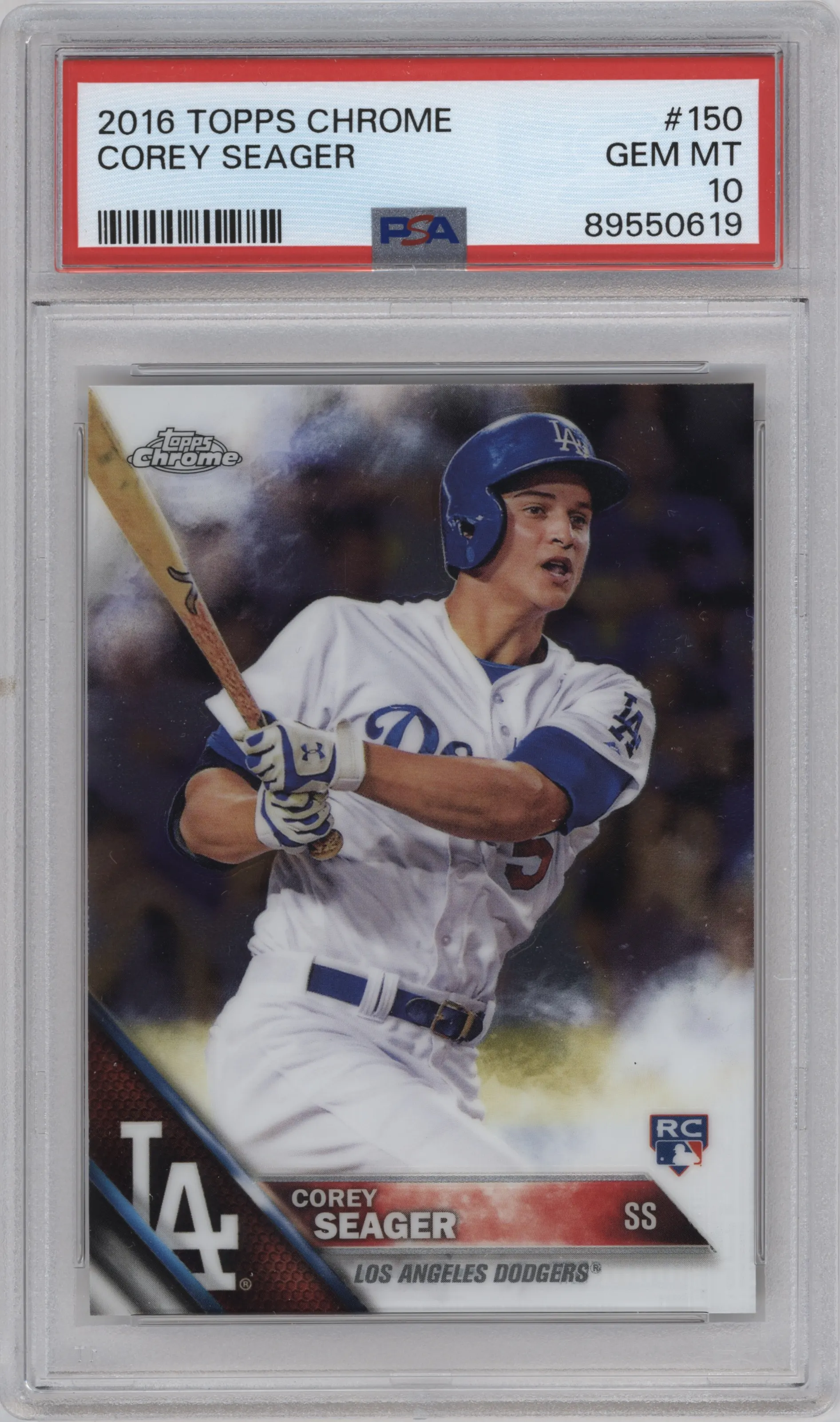 2016 Topps Chrome Corey Seager PSA 10
