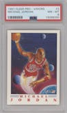 Michael Jordan  from the 1991-92 Fleer set graded by PSA and given an overall grade of 8.