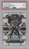 Scoot Henderson from the 2023-24 Panini Select  set featuring a White Sparkle parallel graded by PSA and given an overall grade of 9.