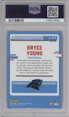Bryce Young from the 2023 Donruss Optic set featuring a Hyper Red parallel graded by PSA and given an overall grade of 9.