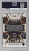 Gradey Dick from the 2023-24 Panini Select  set featuring a Tie-Dye parallel graded by PSA and given an overall grade of 10.
