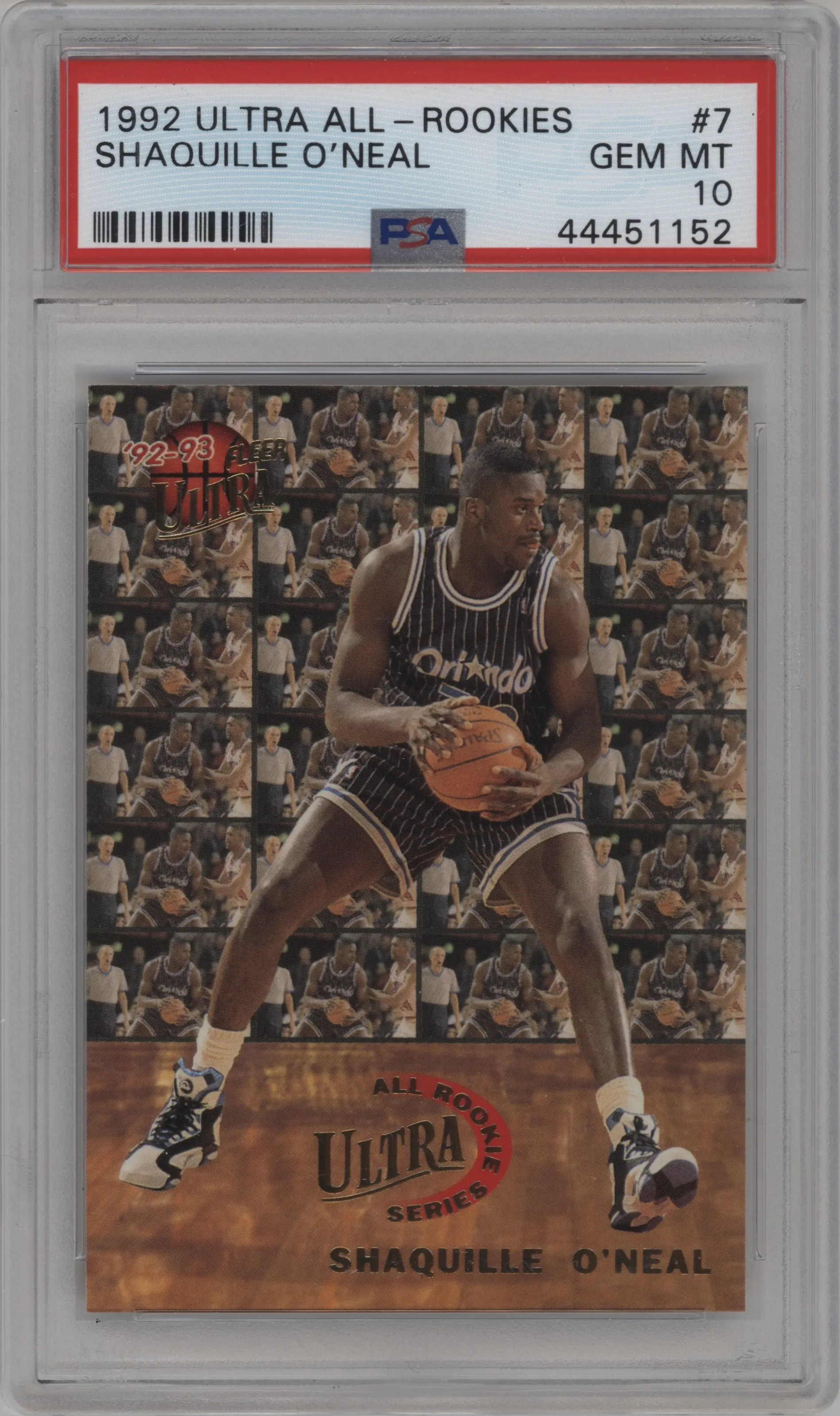 1992 Fleer Ultra All-Rookie Series Shaquille O'Neal #7 PSA 10