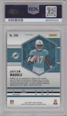 Jaylen Waddle from the 2021 Panini Mosaic set featuring a Honeycomb parallel graded by PSA and given an overall grade of 10.