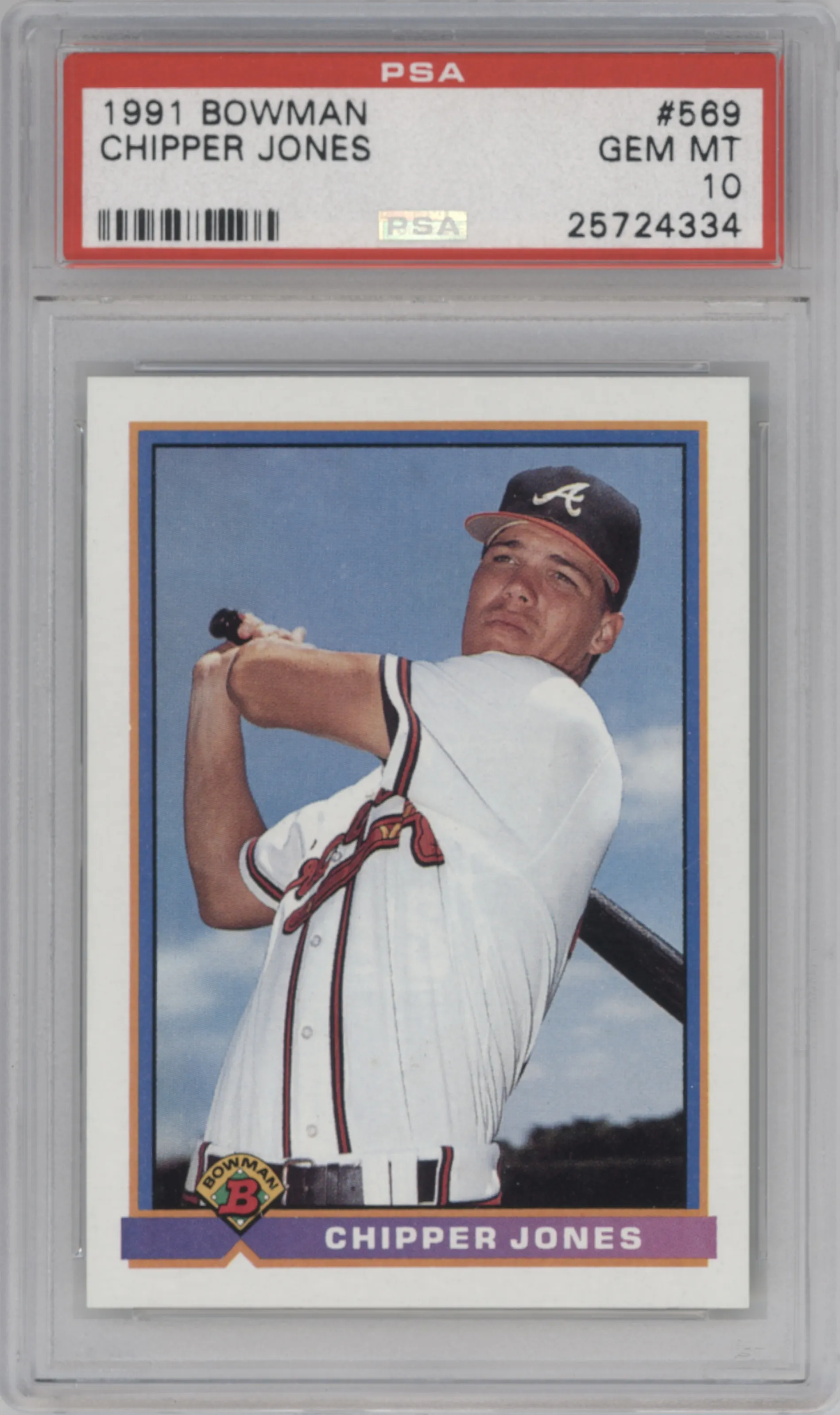 1991 Bowman Chipper Jones #569 PSA 10