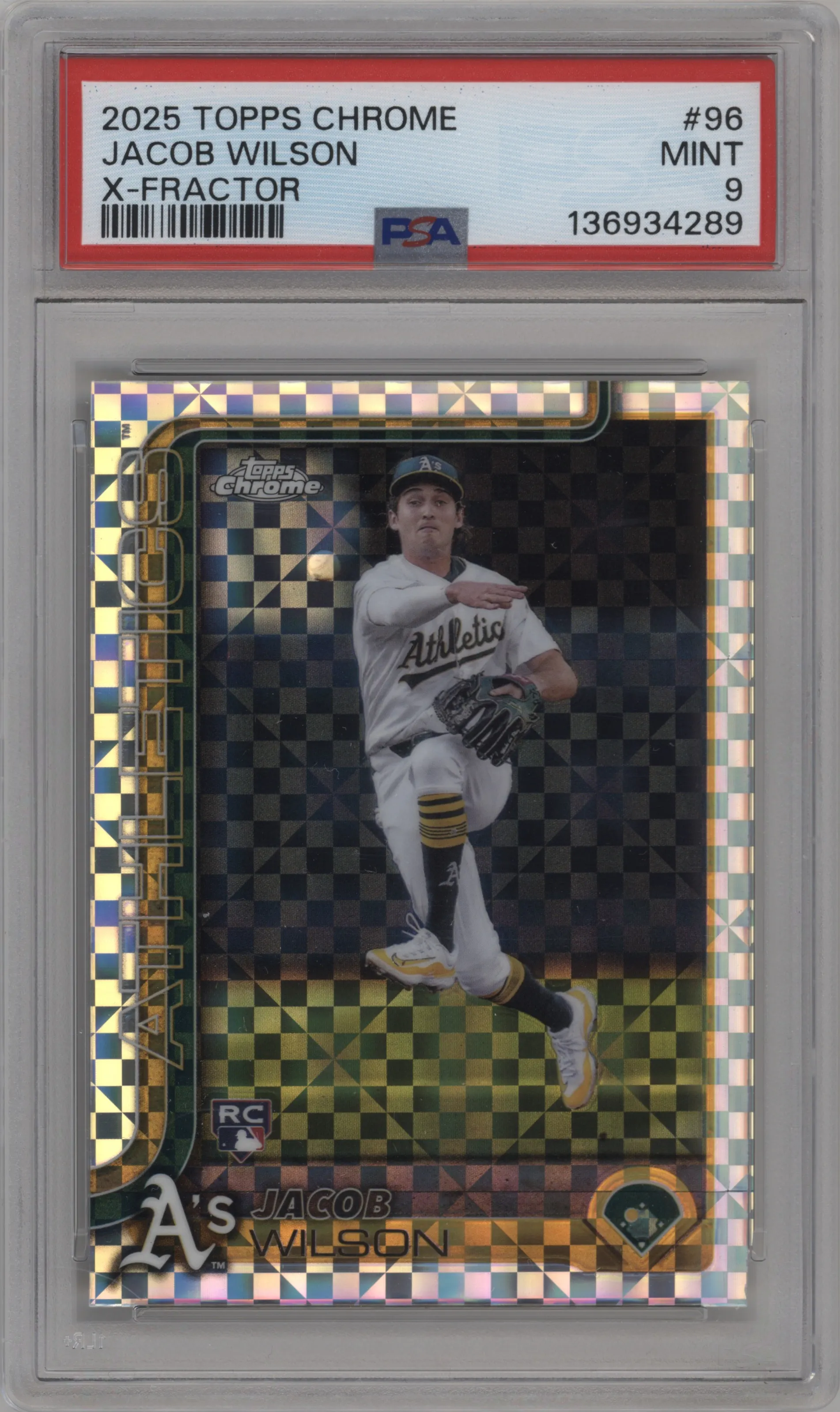 2025 Topps Chrome Jacob Wilson X-Fractor #96 PSA 9
