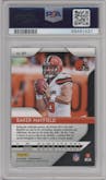 Baker Mayfield from the 2018 Panini Prizm set graded by PSA and given an overall grade of 9.