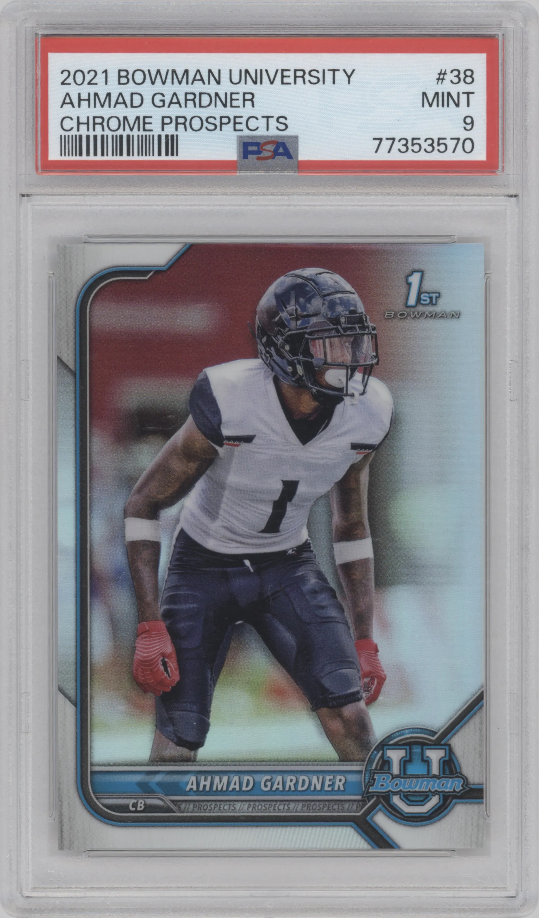 2021 Bowman University Chr.Pros. Ahmad Gardner PSA 9