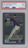 Roy Halladay from the 1997 Bowman Chrome set graded by PSA and given an overall grade of 9.
