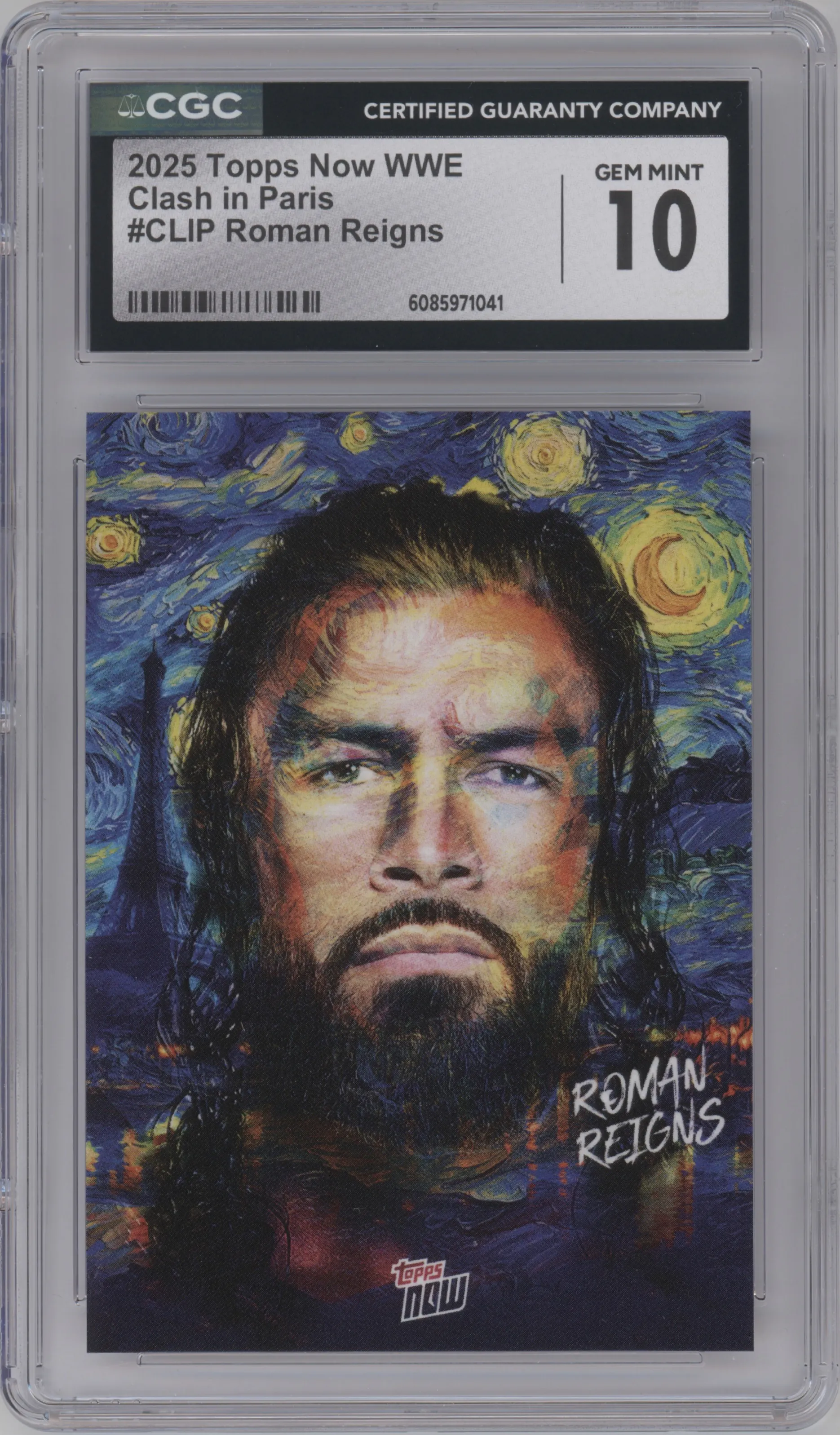 2025 Topps Now WWE Clash In Paris Roman Reigns CGC 10