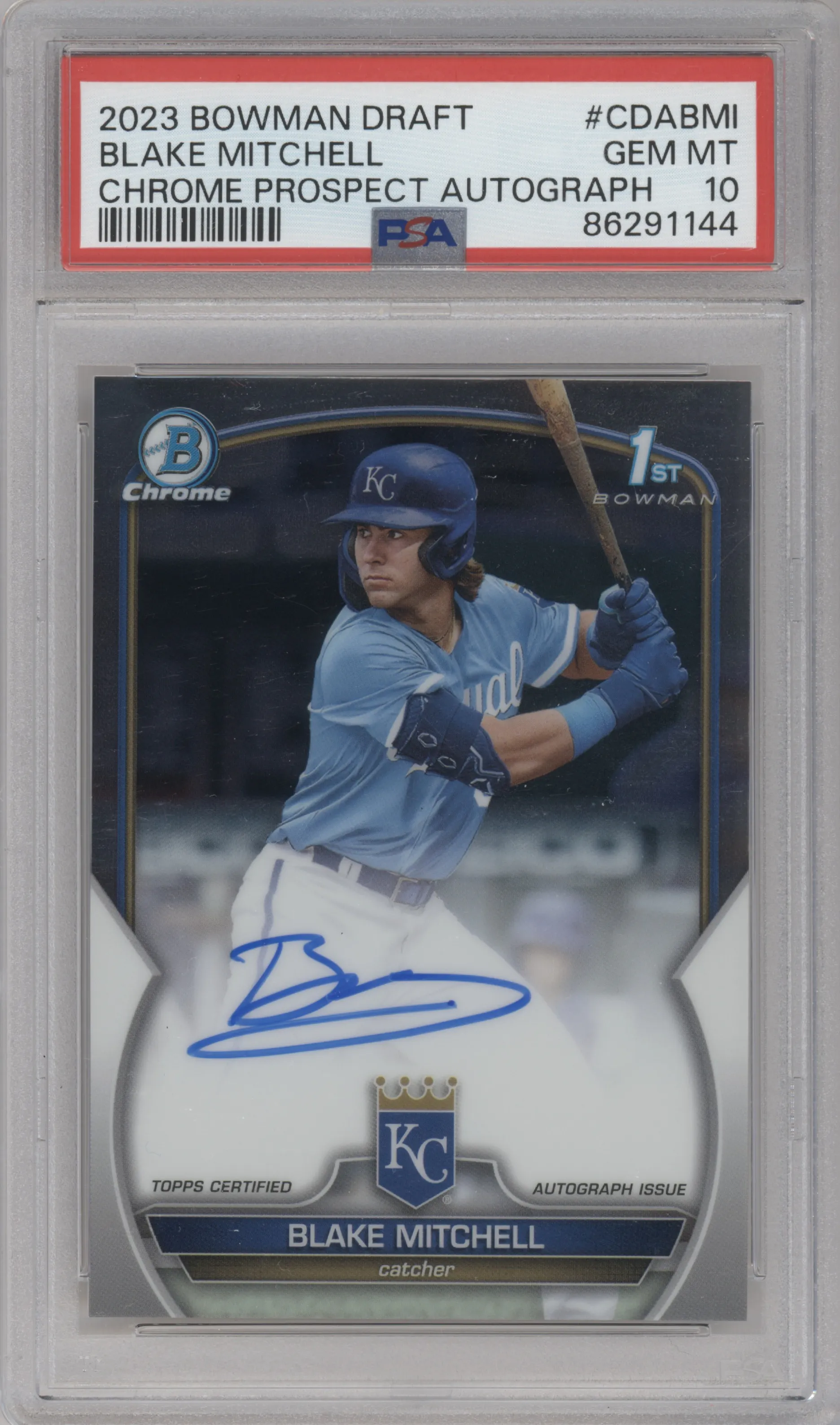 2023 Bowman Draft Chr.Pros.Auto Blake Mitchell PSA 10