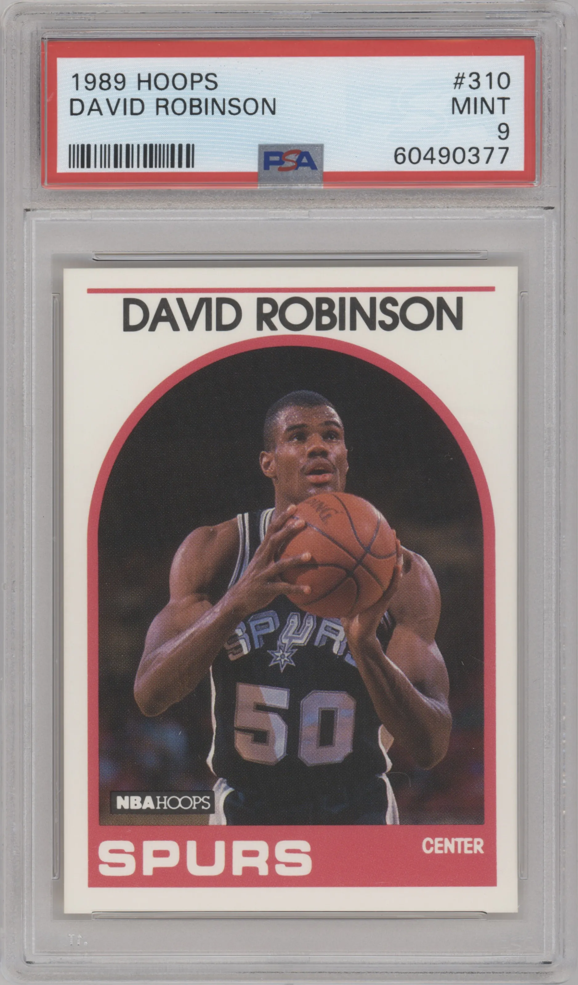 1989 NBA Hoops David Robinson #310 PSA 9
