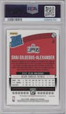 Shai Gilgeous-Alexander from the 2018-19 Panini Donruss Optic set featuring a Choice parallel graded by PSA and given an overall grade of 10.