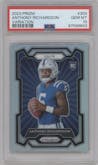Anthony Richardson from the 2023 Panini Prizm set graded by PSA and given an overall grade of 10.