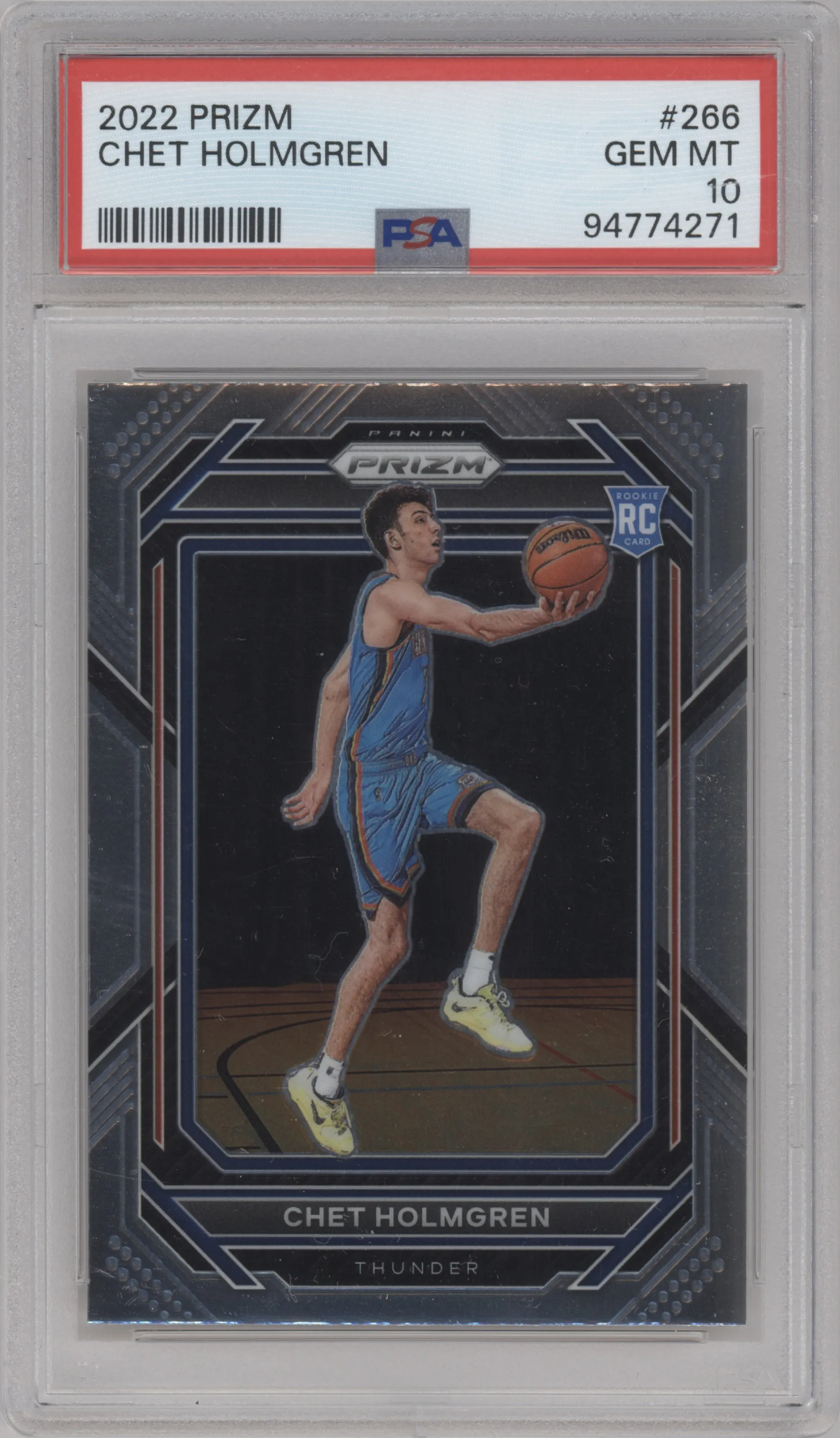 2022 Panini Prizm Chet Holmgren #266 PSA 10