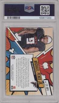 Michael Penix Jr. from the 2024 Panini Absolute set graded by PSA and given an overall grade of 10.