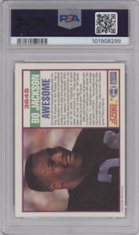 Bo Jackson from the 1989 Score set graded by PSA and given an overall grade of 10.