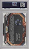 Jonathan Taylor from the 2023 Panini Prizm set featuring a Gold parallel graded by PSA and given an overall grade of 10.