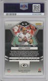 Brett Favre from the 2022 Panini Mosaic set featuring a Red Wave parallel graded by PSA and given an overall grade of 10.