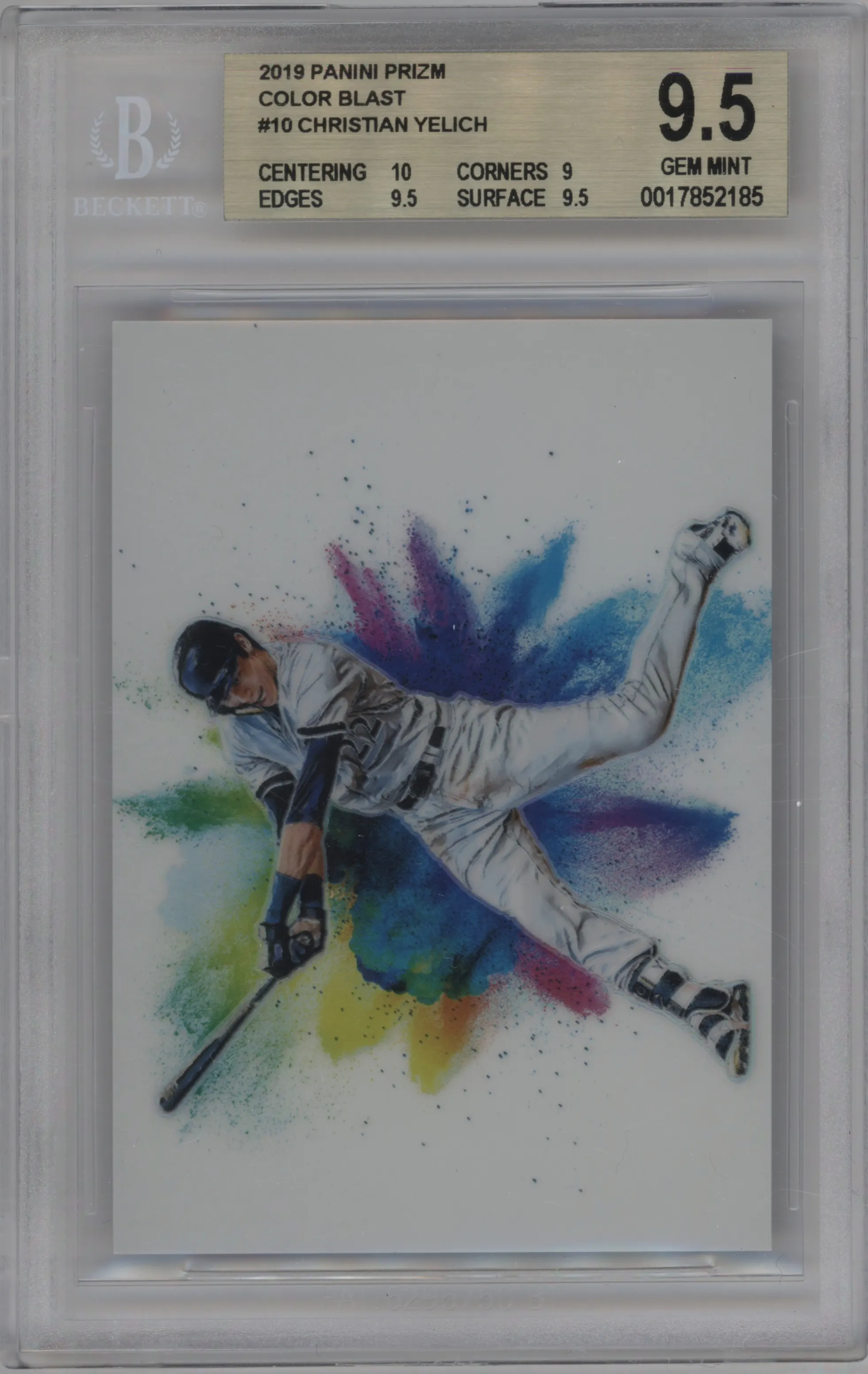 2019 Panini Prizm Color Blast Christian Yelich #CB10 BGS 9.5