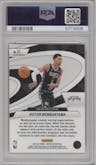 Victor Wembanyama from the 2023-24 Panini Mosaic set featuring a Mosaic parallel graded by PSA and given an overall grade of 10.