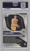 Dalton Knecht  from the 2024-25 Panini Prizm set featuring a Blue Prizm parallel graded by PSA and given an overall grade of 9.