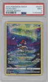 Keldeo from the 2023 Pokemon SWSH set graded by PSA and given an overall grade of 9.