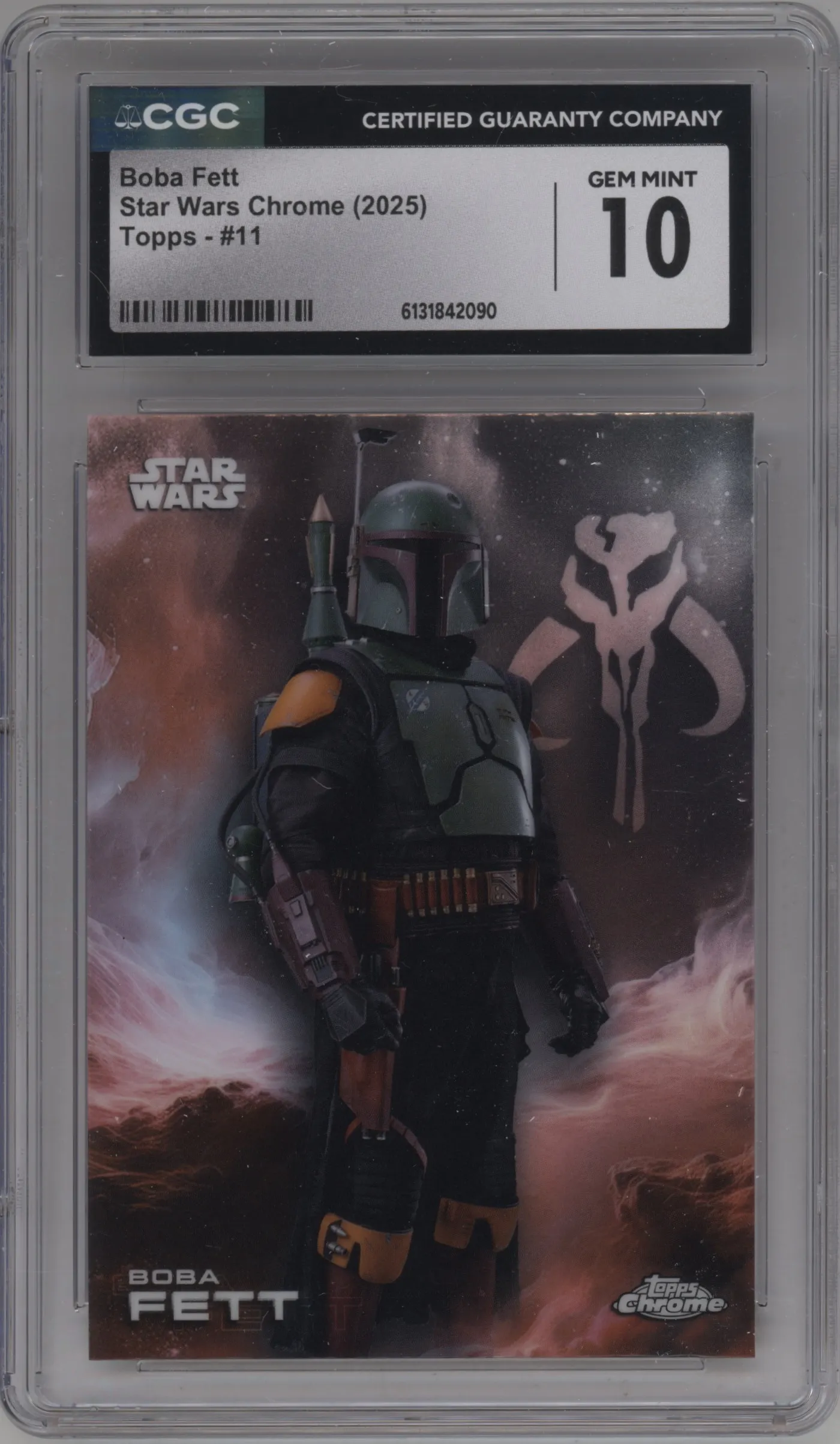 2025 Topps Chrome Star Wars Boba Fett #11 CGC 10