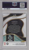 Sabrina Ionescu from the 2024 Panini Select WNBA set featuring a Red Ice parallel graded by PSA and given an overall grade of 9.