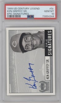 Ken Griffey Sr. from the 1999 Upper Deck Century Legends set graded by PSA and given an overall grade of 10.