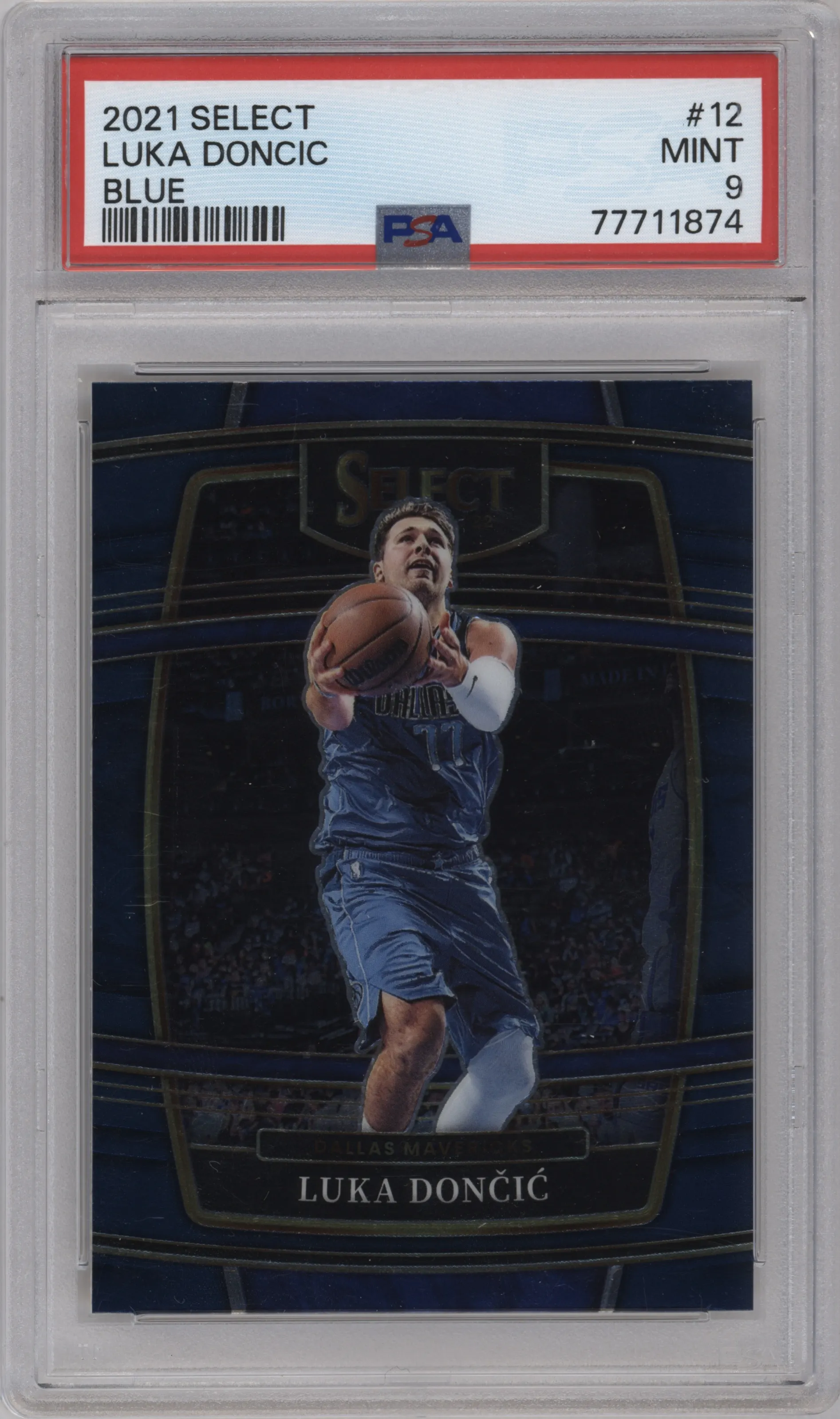 2021 Panini Select Luka Doncic Blue Retail PSA 9