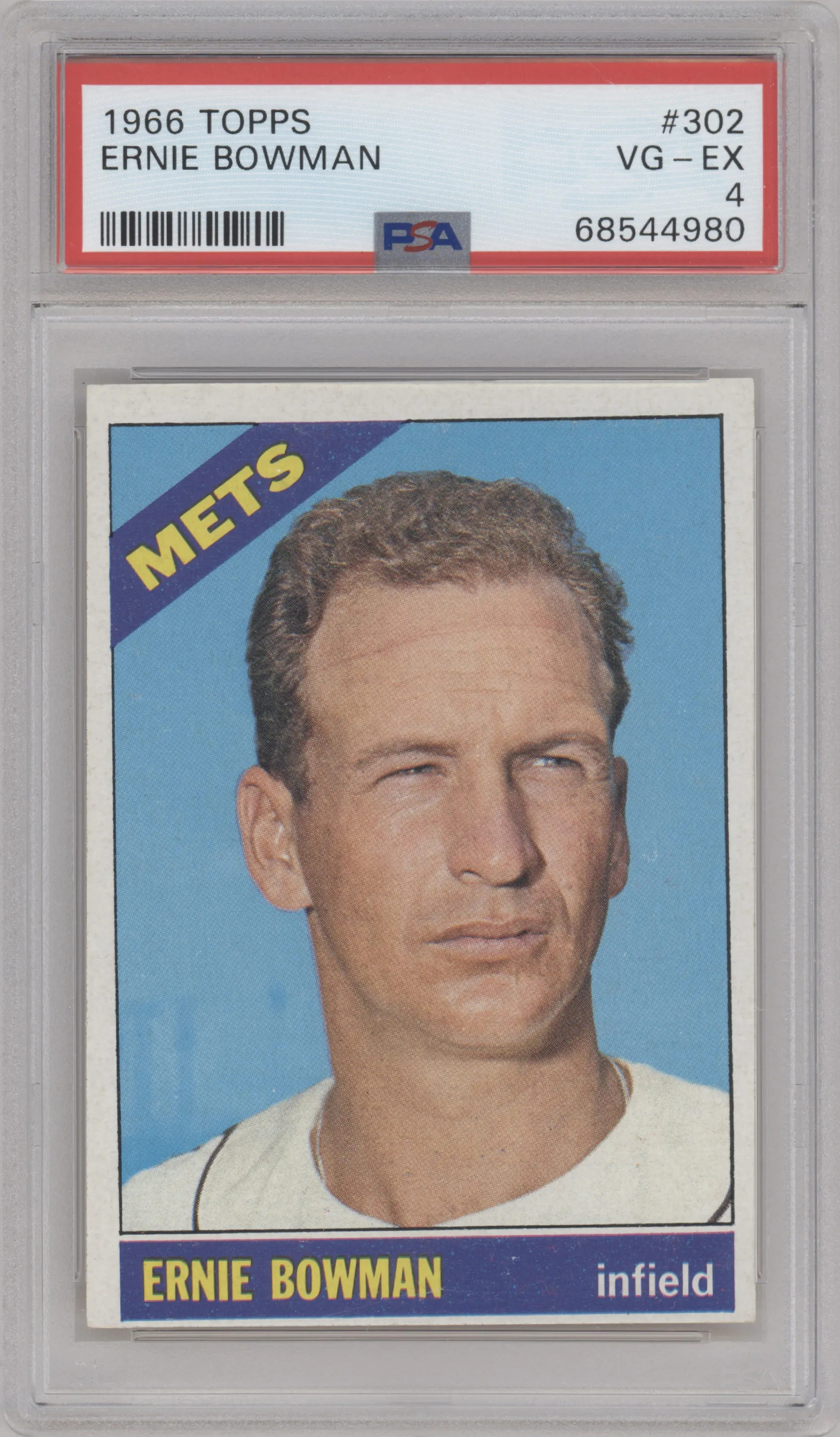 1966 Topps Ernie Bowman PSA 4