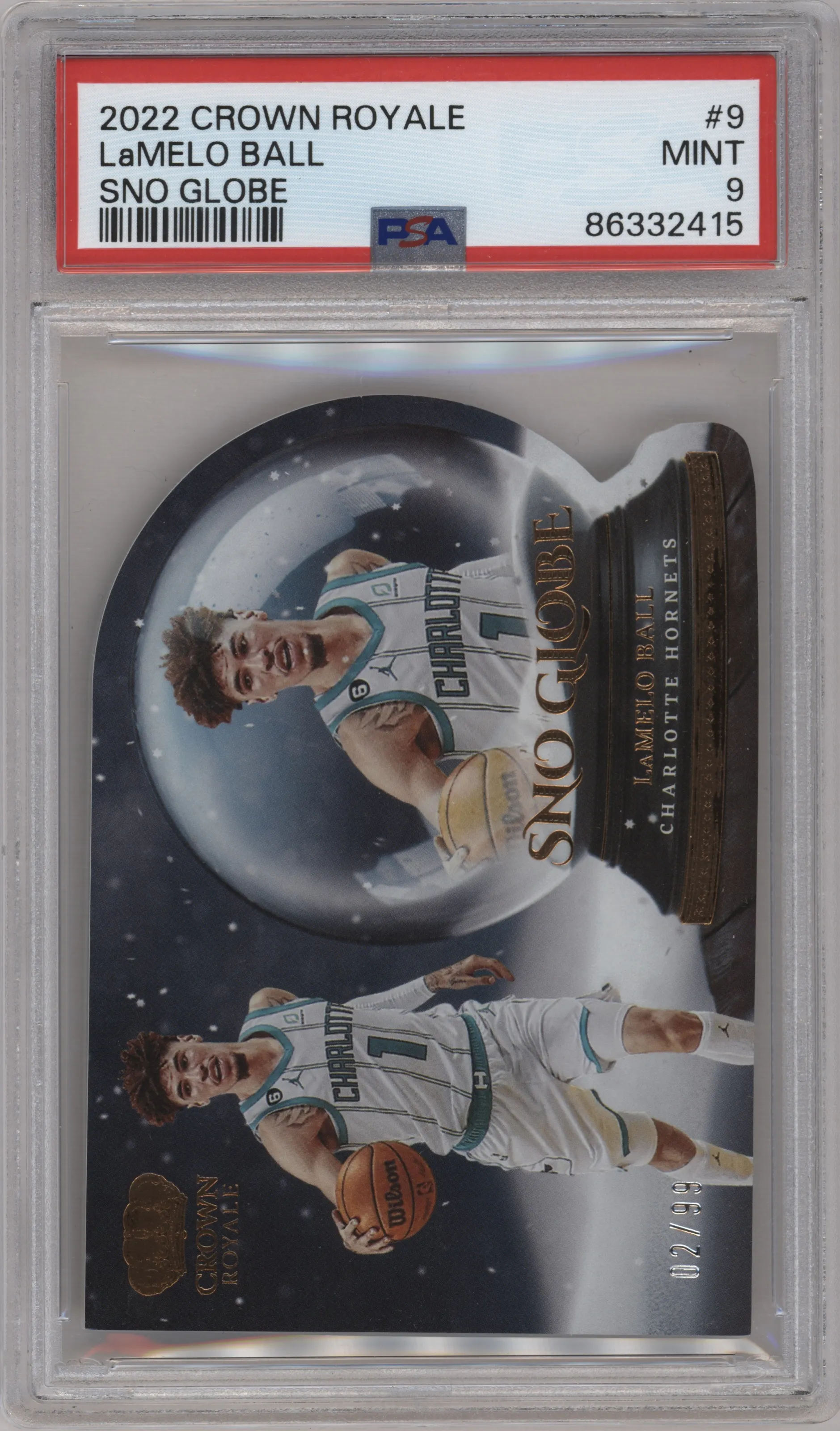 2022 Panini Crown Royale Sno Globe LaMelo Ball #9 PSA 9