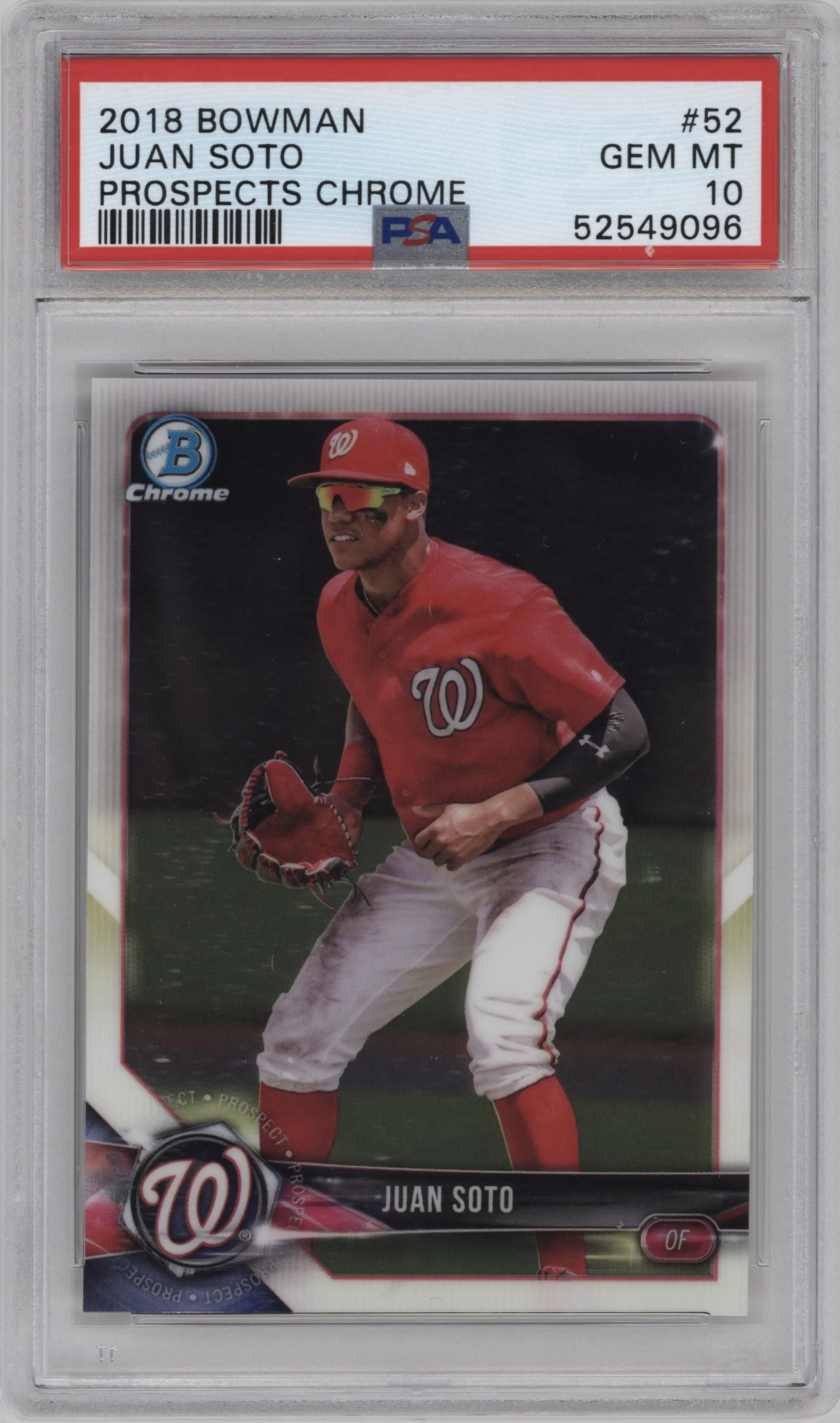 2018 Bowman Chr.Pros. Juan Soto #BCP52 PSA 10