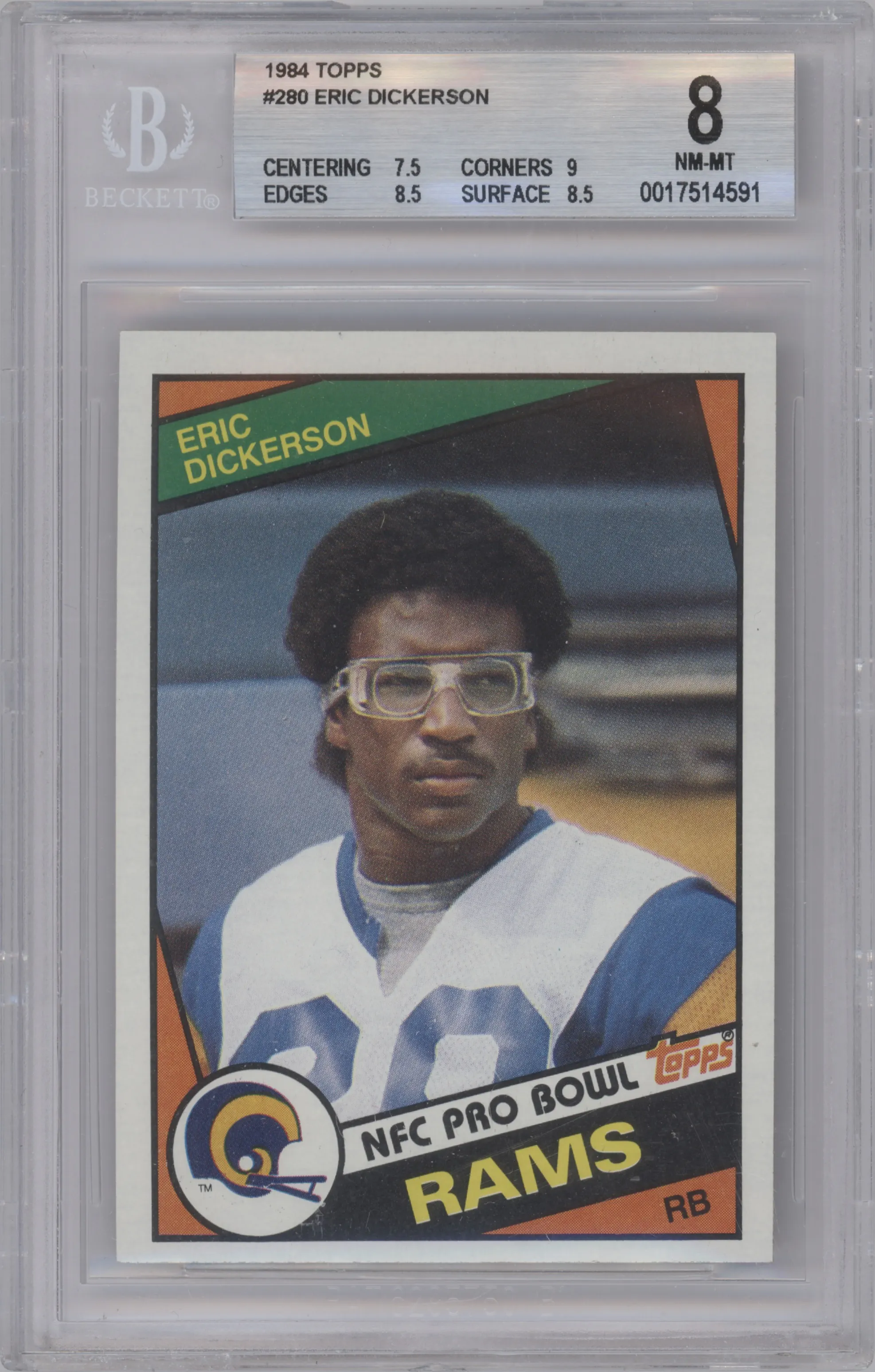 1984 Topps Eric Dickerson BGS 8