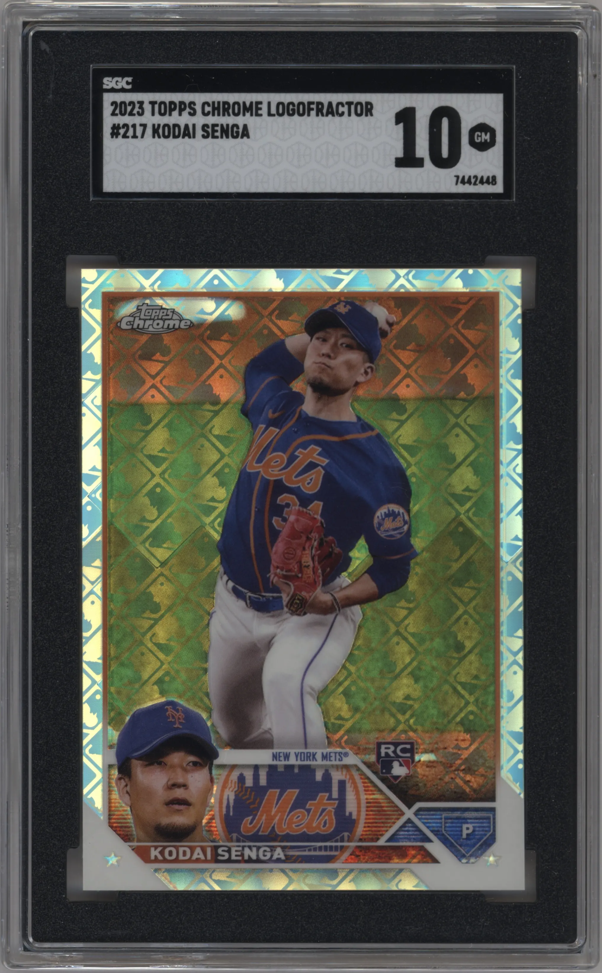 2023 Topps Chrome Logofractor Edition Kodai Senga SGC 10