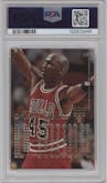 Michael Jordan from the 1994-95 Flair set graded by PSA and given an overall grade of 9.