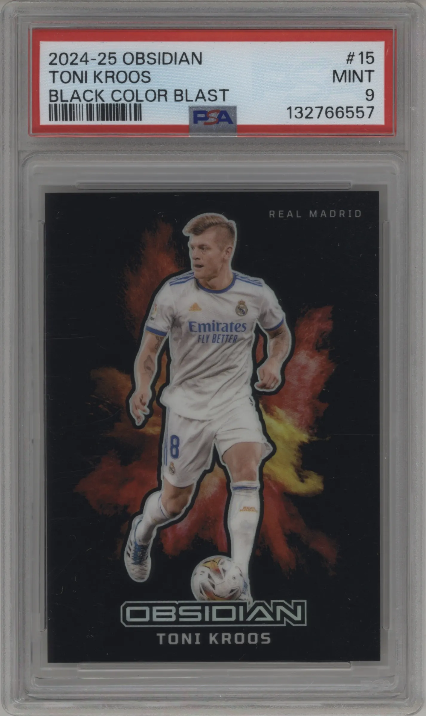 2024 Panini Obsidian Black Color Blast Toni Kroos #15 PSA 9